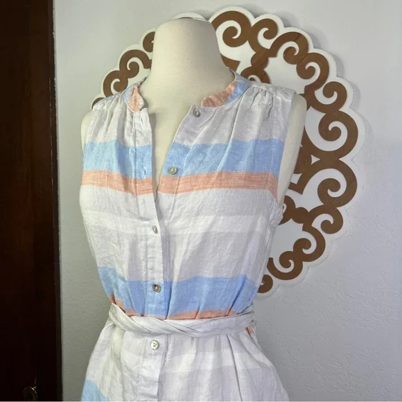 sheri linen dress Alison Sheri Linen Pocket Dress – Gina Bacconi main image 1